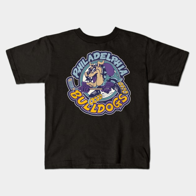 Philadelphia Bulldogs Roller Hockey Kids T-Shirt by AlfieDreamy 